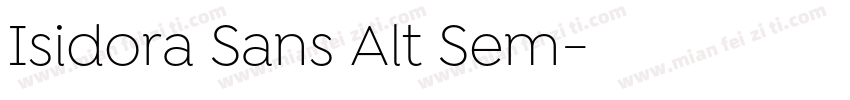 Isidora Sans Alt Sem字体转换